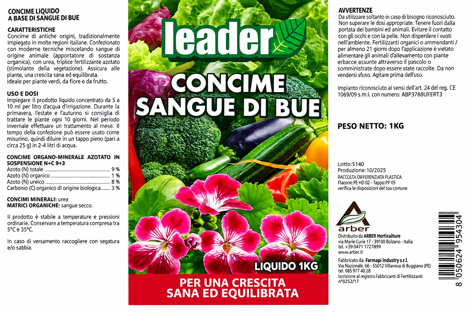 Etichetta fertilizzante