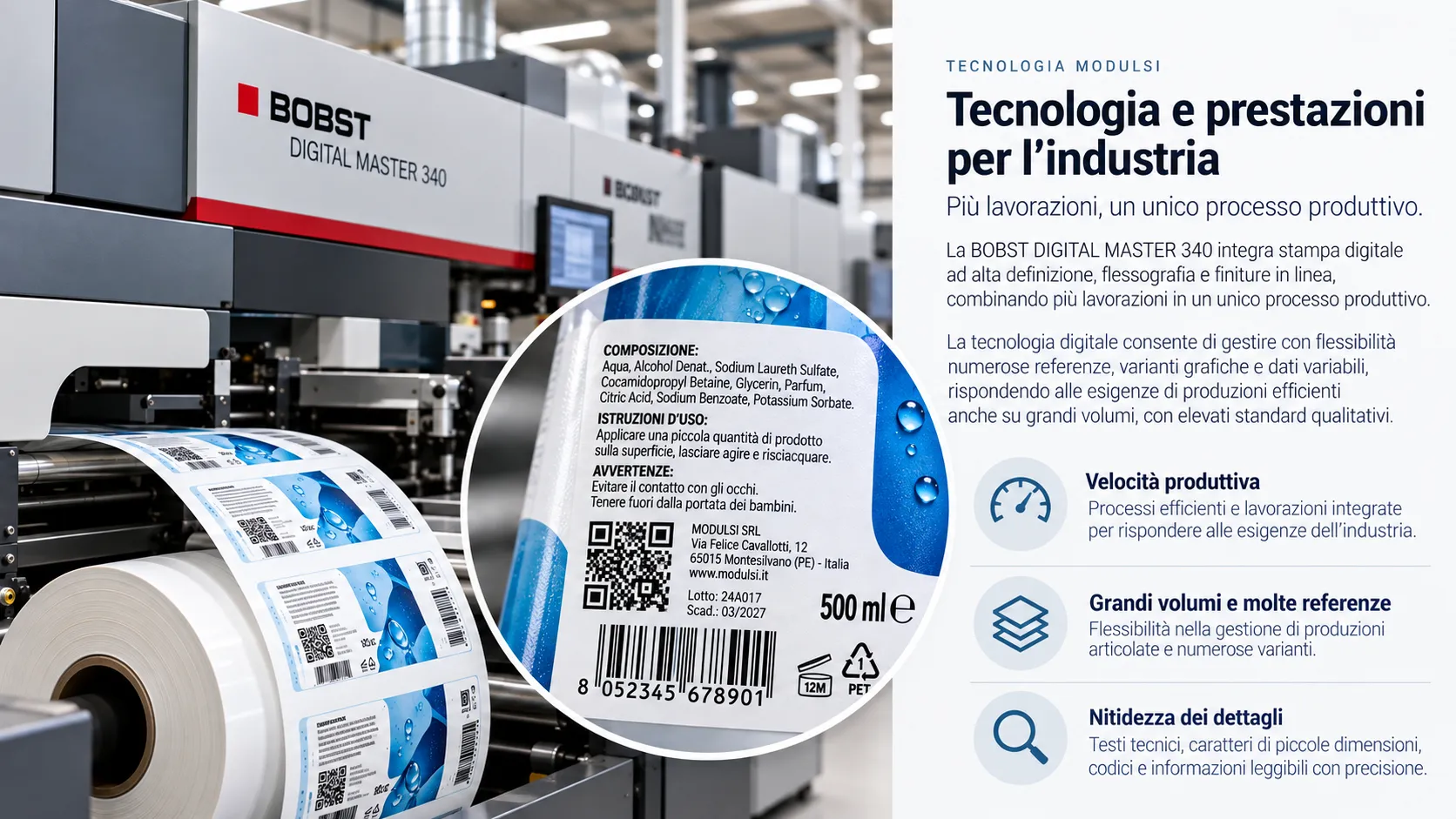 Bobst Digital Master 340, tecnologia e prestazioni per l'industria